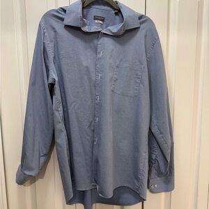 Van Heusen Men's Blue Patterned Button Down Shirt